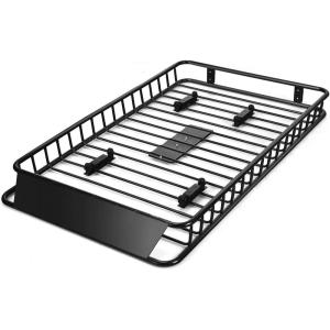 imageGoplus 64quot x 39x 6 Roof Rack Cargo Basket with Extension Universal Rooftop Cargo Carrier with 150lb Capacity Car Top Luggage Holder Carrier for SUV Truck