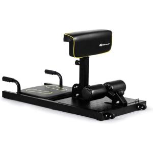 imageGoplus Deep Squat Machine 8in1 Sissy Squat Fitness Equipment Functional Core Workout Training Sit Up ampamp Push Up Leg Exerciser with AntiSkid Measures Soft PVC Cover Handy WheelsBlack