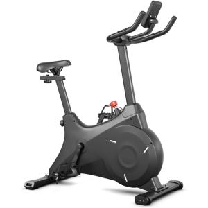 imageGoplus Exercise Bike Magnetic Resistance Stationary Bike with Builtin Safe Flywheel Comfortable Seat Cushion LCD Monitor Phone Holder Belt Drive Indoor Cycling Bike for Home Gym Cardio Workout
