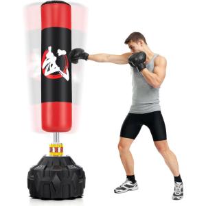 imageGoplus Freestanding Punching Bag 70quot Heavy Boxing Bag wFillable Base 12 Suction Cups Shock Absorbers Kickboxing Bag with Stand for Men Women Adults Teens MMA Boxing Training Muay Thai