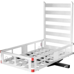 imageGoplus Hitch Cargo Carrier 50quotx295quot Aluminum Wheelchair Scooter Mobility Carrier with Ramp Trailer Hitch Mount Cargo Carrier for Truck SUV Van Car500lbs CapacityFit Class III or IV 2quot Receiver