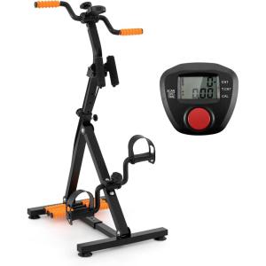imageGoplus Pedal Exercise Bike for Seniors Adjustable Hand Arm Leg Knee Exercise Equipment wLCD Monitor Resistance Band Foot Massage Roller Recovery Physical Therapy Home Pedal Exerciser for Elderly