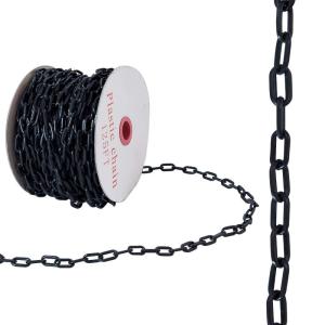 imageGoplus Plastic Chain Safety Barrier 125 FT Plastic Barrier Chain UV Protected Weatherproof for Crowd Control Industrial Purposes Decoration Queue LineBlackBlack