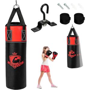imageGoplus Punching Bag Set for Kids Filled Boxing Heavy Bag with Punching Gloves ampamp Hand Wraps Portable Storage Bag Ideal for MMA Kickboxing Muay Thai Krav MAGA Taekwondo Karate