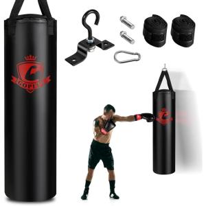 imageGoplus Punching Bag for Adults 64LBS Filled Hanging Boxing Bag Set with 12OZ Boxing Gloves ampamp 95 Hand Wraps Suitable for Home Gym Workout Kickboxing MMA Muay Thai Krav MAGA Taekwondo Karate