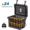 imageGoplus 16 Quart Cooler 24Can Capacity Ice Chest with 2 Cup Holders 35 Days Ice Retention Portable Insulated Ice Box for Camping Fishing Outdoor ActivitiesGrey