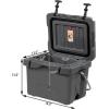 imageGoplus 16 Quart Cooler 24Can Capacity Ice Chest with 2 Cup Holders 35 Days Ice Retention Portable Insulated Ice Box for Camping Fishing Outdoor ActivitiesGrey