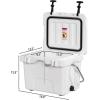 imageGoplus 16 Quart Cooler 24Can Capacity Ice Chest with 2 Cup Holders 35 Days Ice Retention Portable Insulated Ice Box for Camping Fishing Outdoor ActivitiesWhite