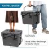 imageGoplus 16 Quart Cooler 24Can Capacity Ice Chest with 2 Cup Holders 35 Days Ice Retention Portable Insulated Ice Box for Camping Fishing Outdoor ActivitiesGrey