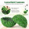 imageGoplus 2 PCS 157 Inch Artificial Plant Topiary Ball Round Faux Boxwood Balls Outdoor Garden Spheres Decorative for Front Door Porch Backyard Balcony Patio Wedding and Home Dcor195 Inch
