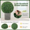 imageGoplus 2 PCS 157 Inch Artificial Plant Topiary Ball Round Faux Boxwood Balls Outdoor Garden Spheres Decorative for Front Door Porch Backyard Balcony Patio Wedding and Home Dcor20 Inch