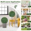 imageGoplus 2 PCS 157 Inch Artificial Plant Topiary Ball Round Faux Boxwood Balls Outdoor Garden Spheres Decorative for Front Door Porch Backyard Balcony Patio Wedding and Home Dcor16 Inch