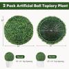 imageGoplus 2 PCS 157 Inch Artificial Plant Topiary Ball Round Faux Boxwood Balls Outdoor Garden Spheres Decorative for Front Door Porch Backyard Balcony Patio Wedding and Home Dcor20 Inch