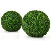 imageGoplus 2 PCS 157 Inch Artificial Plant Topiary Ball Round Faux Boxwood Balls Outdoor Garden Spheres Decorative for Front Door Porch Backyard Balcony Patio Wedding and Home Dcor157 Inch