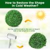 imageGoplus 2 PCS 157 Inch Artificial Plant Topiary Ball Round Faux Boxwood Balls Outdoor Garden Spheres Decorative for Front Door Porch Backyard Balcony Patio Wedding and Home Dcor195 Inch