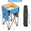 imageGoplus 2 PCS Folding Camping Tables Portable Picnic Tables with Large Capacity Storage Sink Side Pockets AntiSkid Feet Lightweight Tables for Hiking Fishing BBQ Beach BlackGreyBluered