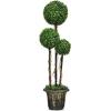 imageGoplus 3 Ft Artificial Boxwood Topiary Tree Fake Greenery Plants Triple Ball Tree Leaves ampamp CementFilled Plastic Flower Pot Decorative Trees for Home Office Indoor and Outdoor Use1