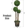 imageGoplus 3 Ft Artificial Boxwood Topiary Tree Fake Greenery Plants Triple Ball Tree Leaves ampamp CementFilled Plastic Flower Pot Decorative Trees for Home Office Indoor and Outdoor Use2