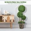 imageGoplus 3 Ft Artificial Boxwood Topiary Tree Fake Greenery Plants Triple Ball Tree Leaves ampamp CementFilled Plastic Flower Pot Decorative Trees for Home Office Indoor and Outdoor Use1