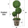 imageGoplus 3 Ft Artificial Boxwood Topiary Tree Fake Greenery Plants Triple Ball Tree Leaves ampamp CementFilled Plastic Flower Pot Decorative Trees for Home Office Indoor and Outdoor Use2