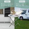 imageGoplus 32 Round Folding Table Foldable Plastic Card Table Portable Commercial Banquet Table White Outdoor Utility Folding Tables for Picnic Party Dining Camping Beach BBQ No AssemblyRound