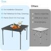 imageGoplus 34quot Square Folding Card Table Foldable Plastic Folding Tables Portable Fold Up Table wHandle White Indoor Outdoor Utility BiFolding Commercial Table for Picnic Party Dining Camping BBQGrey