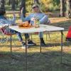imageGoplus 34quot Square Folding Card Table Foldable Plastic Folding Tables Portable Fold Up Table wHandle White Indoor Outdoor Utility BiFolding Commercial Table for Picnic Party Dining Camping BBQWhite