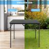 imageGoplus 34quot Square Folding Card Table Foldable Plastic Folding Tables Portable Fold Up Table wHandle White Indoor Outdoor Utility BiFolding Commercial Table for Picnic Party Dining Camping BBQGrey