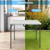 imageGoplus 34quot Square Folding Card Table Foldable Plastic Folding Tables Portable Fold Up Table wHandle White Indoor Outdoor Utility BiFolding Commercial Table for Picnic Party Dining Camping BBQWhite