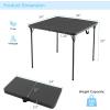 imageGoplus 34quot Square Folding Card Table Foldable Plastic Folding Tables Portable Fold Up Table wHandle White Indoor Outdoor Utility BiFolding Commercial Table for Picnic Party Dining Camping BBQGrey