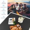 imageGoplus 34quot Square Folding Card Table Foldable Plastic Folding Tables Portable Fold Up Table wHandle White Indoor Outdoor Utility BiFolding Commercial Table for Picnic Party Dining Camping BBQGrey