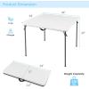 imageGoplus 34quot Square Folding Card Table Foldable Plastic Folding Tables Portable Fold Up Table wHandle White Indoor Outdoor Utility BiFolding Commercial Table for Picnic Party Dining Camping BBQWhite
