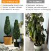 imageGoplus 3ft Artificial Boxwood Tower Topiary Trees 2 Pack Faux Decorative Plants in CementFilled Plastic Pot Fake Greenery Plants for Indoor Outdoor Home Office Garden Porch Decor