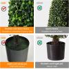 imageGoplus 3ft Artificial Boxwood Tower Topiary Trees 2 Pack Faux Decorative Plants in CementFilled Plastic Pot Fake Greenery Plants for Indoor Outdoor Home Office Garden Porch Decor