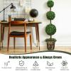 imageGoplus 4 Ft Artificial Boxwood Topiary Fake Greenery Plants Ball Leaves ampamp CementFilled Plastic Flower Pot Decorative Trees for Home Office Indoor Outdoor2