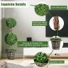 imageGoplus 4 Ft Artificial Boxwood Topiary Fake Greenery Plants Ball Leaves ampamp CementFilled Plastic Flower Pot Decorative Trees for Home Office Indoor Outdoor1