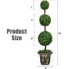 imageGoplus 4 Ft Artificial Boxwood Topiary Fake Greenery Plants Ball Leaves ampamp CementFilled Plastic Flower Pot Decorative Trees for Home Office Indoor Outdoor2