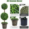 imageGoplus 4 Ft Artificial Boxwood Topiary Fake Greenery Plants Ball Leaves ampamp CementFilled Plastic Flower Pot Decorative Trees for Home Office Indoor Outdoor1