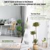 imageGoplus 4 Ft Artificial Boxwood Topiary Fake Greenery Plants Ball Leaves ampamp CementFilled Plastic Flower Pot Decorative Trees for Home Office Indoor Outdoor1