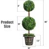 imageGoplus 4 Ft Artificial Boxwood Topiary Fake Greenery Plants Ball Leaves ampamp CementFilled Plastic Flower Pot Decorative Trees for Home Office Indoor Outdoor1