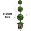 imageGoplus 4 Ft Artificial Boxwood Topiary Fake Greenery Plants Ball Leaves ampamp CementFilled Plastic Flower Pot Decorative Trees for Home Office Indoor Outdoor1