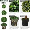 imageGoplus 4 Ft Artificial Boxwood Topiary Fake Greenery Plants Ball Leaves ampamp CementFilled Plastic Flower Pot Decorative Trees for Home Office Indoor Outdoor1