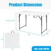 imageGoplus 4 ft Folding Table 48 x 24 Inch Height Adjustable Foldable Utility Table Portable Indoor Outdoor Picnic Party Dining Camping Table