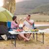 imageGoplus 4 ft Folding Table 48 x 24 Inch Height Adjustable Foldable Utility Table Portable Indoor Outdoor Picnic Party Dining Camping Table