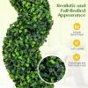 imageGoplus 4FT Artificial Spiral Boxwood Topiary Tree 2 Pack Greenery Large Faux Plant in CementFilled Plastic Pot Tall Fake Plant for Indoor Outdoor Home Front Porch DecorLighted