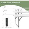 imageGoplus 4ft Folding Table 48 x 24 Inch Indoor Outdoor Foldable Plastic Folding Tables Height Adjustable Portable Rectangular Utility Card Table wHandle for Picnic Party Dining Camping White
