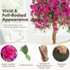 imageGoplus 53 Bougainvillea Artificial Tree Faux Silk Flower Tree in Pot w 576 Flowers 288 Leaves Tall Fake Floor Plant Artificial Plants for Indoor Outdoor Bedroom Living Room DecorRed