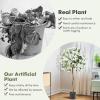imageGoplus 53 Bougainvillea Artificial Tree Faux Silk Flower Tree in Pot w 576 Flowers 288 Leaves Tall Fake Floor Plant Artificial Plants for Indoor Outdoor Bedroom Living Room DecorWhite