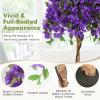 imageGoplus 53 Bougainvillea Artificial Tree Faux Silk Flower Tree in Pot w 576 Flowers 288 Leaves Tall Fake Floor Plant Artificial Plants for Indoor Outdoor Bedroom Living Room DecorPurple