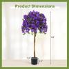 imageGoplus 53 Bougainvillea Artificial Tree Faux Silk Flower Tree in Pot w 576 Flowers 288 Leaves Tall Fake Floor Plant Artificial Plants for Indoor Outdoor Bedroom Living Room DecorPurple